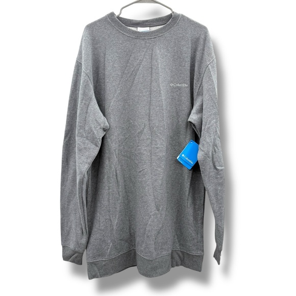 Columbia NWT Hart Mountain II Gray Crew Sweatshirt Men’s Size XLT Casual - Picture 1 of 6